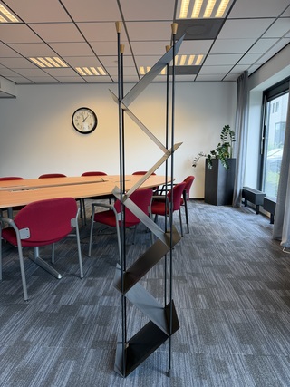 Decoratief folderrek, zwart